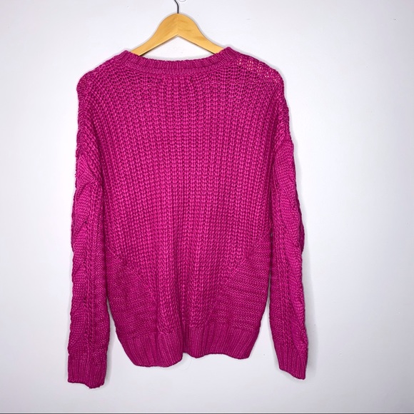 NWT One A Nordstrom Cable Knit Pullover Sweater S - Picture 4 of 4